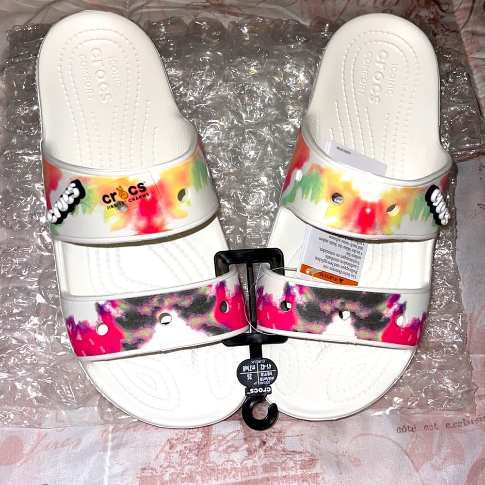NEW Classic Crocs Tie-Dye Graphic Sandal